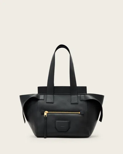 Allsaints Perez Leather Shoulder Bag In Black