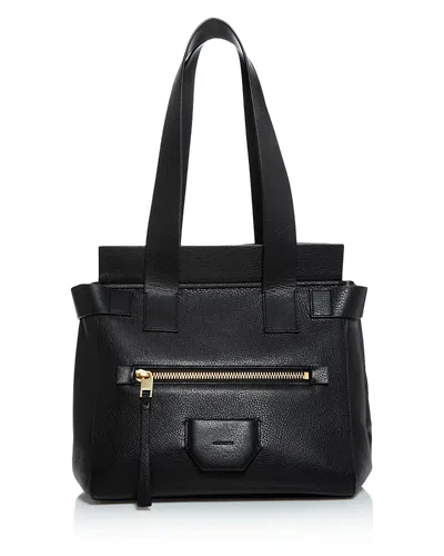 Allsaints Perez Leather Tote In Black