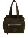 Allsaints Perez Suede Tote Bag In Green