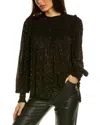Allsaints Perri Sparkle Top In Black