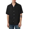 Allsaints Perry Button-up Camp Shirt In Blue