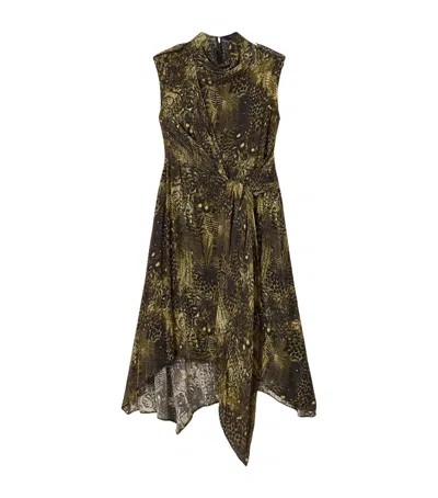 Allsaints Persia Midi Dress In Green