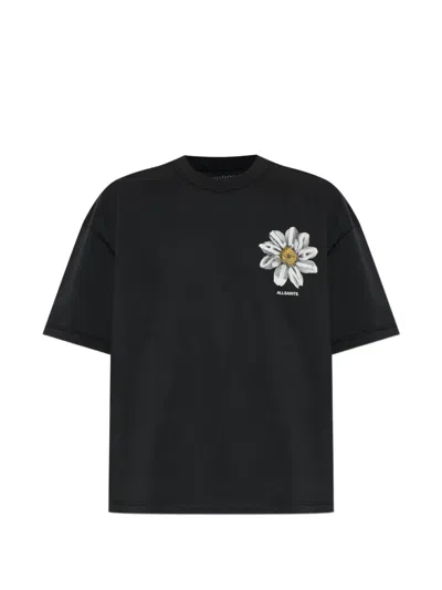 Allsaints Petals Floral-print T-shirt In Black