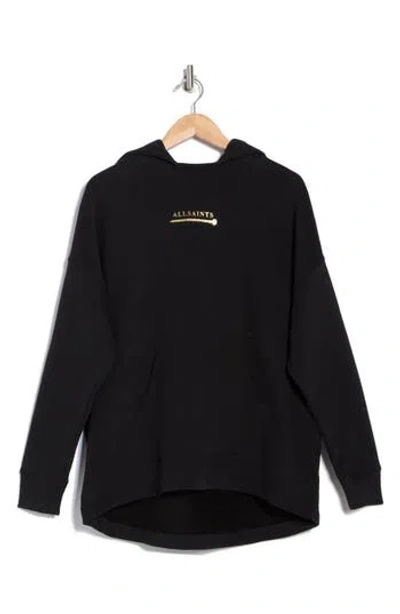 Allsaints Petra Etienne Cotton Hoodie In Black
