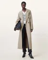 Allsaints Pheebee Oversized Trench Coat In Trench Coat Brown