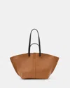 Allsaints Pheonix Spacious Leather Tote Bag In Sepia Brown