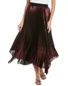 Allsaints Phia Metallic Skirt In Red