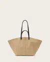 Allsaints Phoenix Spacious Leather Tote Bag In Brown