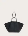 Allsaints Phoenix Spacious Leather Tote Bag In Black