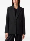 Allsaints Pinnie Pinstripe Single-breasted Blazer In Black