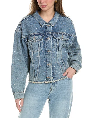 Allsaints Piper Crystal Jacket In Blue