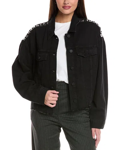 Allsaints Piper Stud Shacket In Black