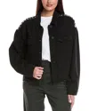Allsaints Piper Stud Shacket In Black