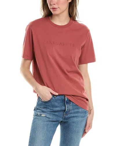 Allsaints Pippa Boyfriend T-shirt In Red