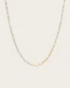 Allsaints Pippa Crystal Necklace In Warm Silver Mix