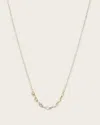 Allsaints Pippa Crystal Necklace In Warm Silver Mix