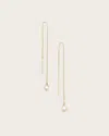 Allsaints Pippa Crystal Threader Earrings In Warm Brass