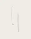 Allsaints Pippa Crystal Threader Earrings In Warm Silver