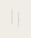 Allsaints Pippa Drop Earrings In Warm Silver Mix