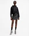 Allsaints Pippa Sparkle Embellished Drawcord Hoodie In Black
