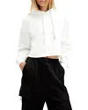 Allsaints Pippa Sparkle Embellished Drawcord Hoodie In Chalk White