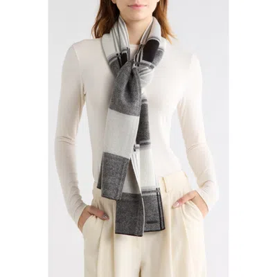 Allsaints Plaid Jacquard Scarf In Gray
