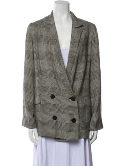 Pre-owned Allsaints Plaid Print Blazer