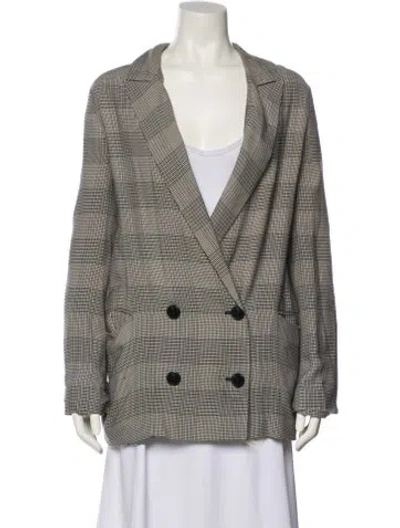 Pre-owned Allsaints Plaid Print Blazer
