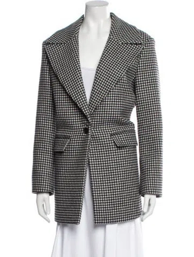 Pre-owned Allsaints Plaid Print Blazer In Black