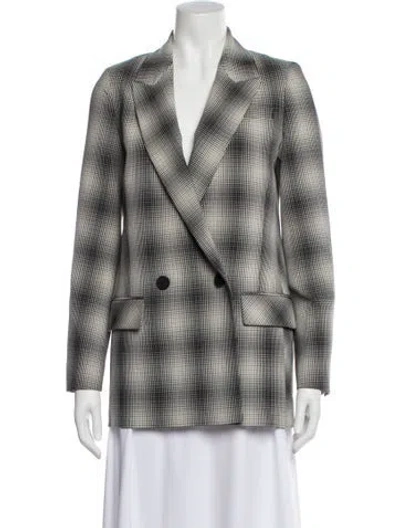Pre-owned Allsaints Plaid Print Blazer In Multi