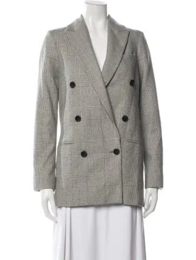 Pre-owned Allsaints Plaid Print Blazer In Multi