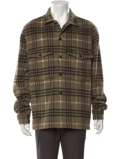 Pre-owned Allsaints Plaid Print Crew Neck Pullover In Neutral