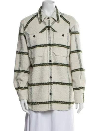 Pre-owned Allsaints Plaid Print Jacket In Neutral