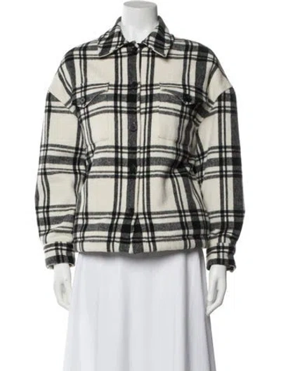 Pre-owned Allsaints Plaid Print Jacket In Neutral