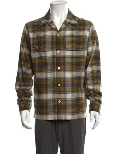 Pre-owned Allsaints Plaid Print Long Sleeve Shirt In Neutrals