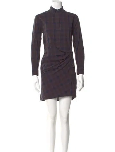 Pre-owned Allsaints Plaid Print Mini Dress In Multi