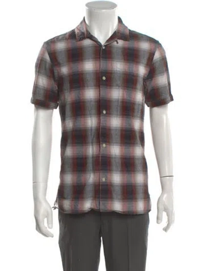 Pre-owned Allsaints Plaid Print Short Sleeve Shirt In Multi