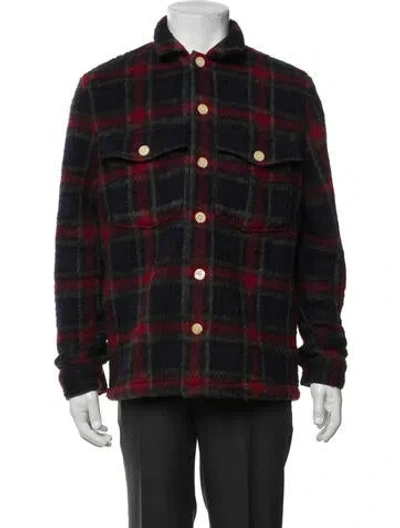 Pre-owned Allsaints Plaid Print Trucker Jacket In Multi