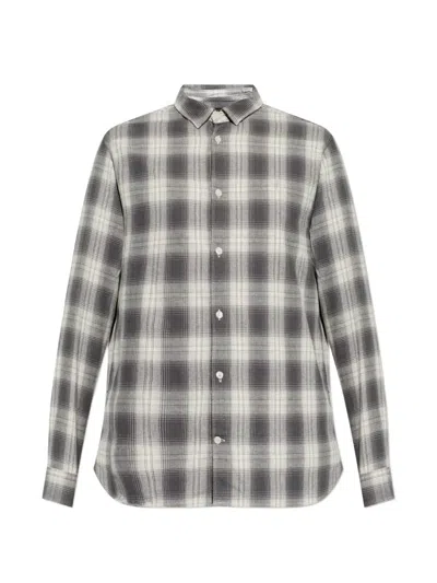 Allsaints Plaid Shirt In Gray