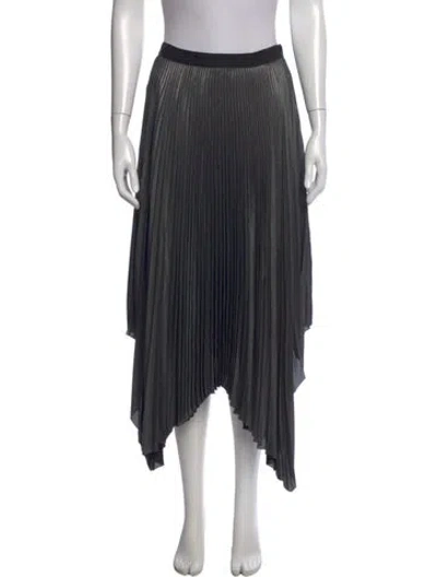 Pre-owned Allsaints Pleated Accents Midi Length Skirt