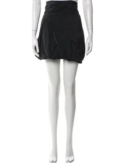 Pre-owned Allsaints Pleated Accents Mini Skirt In Black