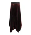 Allsaints Lerin Metallic Asymmetric Maxi Skirt In Red
