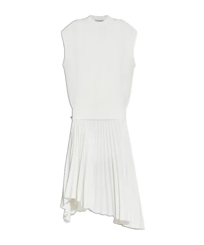 Allsaints Pleated Midi Dress In White