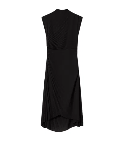Allsaints Pleated Rayanna Dress In Black