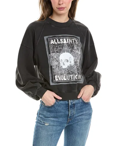 Allsaints Polestar Oversized Tayla Sweatshirt In Black