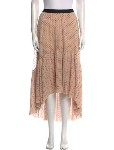 Pre-owned Allsaints Polka Dot Print Midi Length Skirt W/ Tags In Neutral