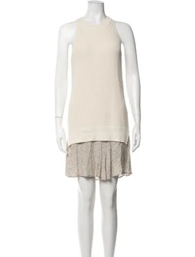 Pre-owned Allsaints Polka Dot Print Mini Dress In Neutrals