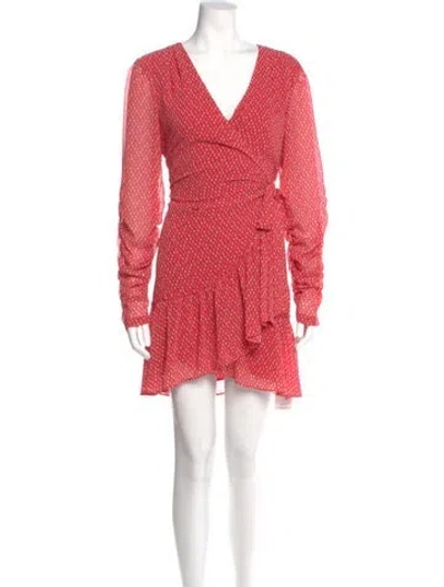 Pre-owned Allsaints Polka Dot Print Mini Dress In Red