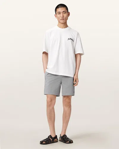 Allsaints Polyester Cipher Striped Swim Shorts In Multi