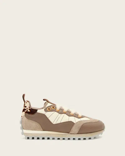 Allsaints Polyester Nevis Suede Trainers In Multi